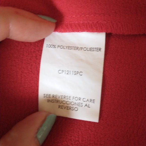 Cloth & People sleeveless red sheath dress with tie front neckline Size M - Picture 6 of 6